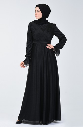 Silvery Evening Dress 1009-03 Black 1009-03