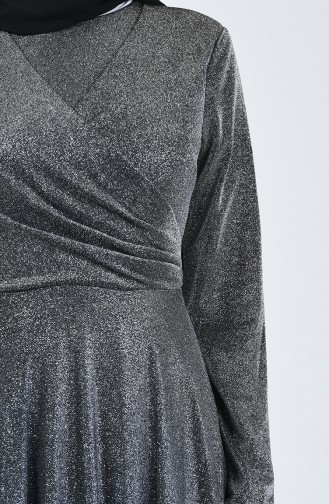 Robe de Soirée à Paillettes 1011-02 Noir 1011-02