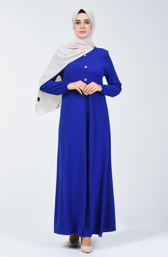 Aerobin Fabric Sleeve Elastic Dress Blue 0050-09