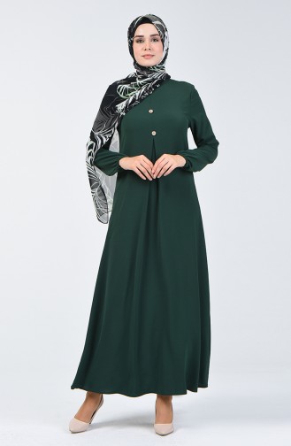 Emerald Green Hijab Dress 0050-10