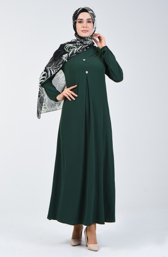 Emerald Green Hijab Dress 0050-10