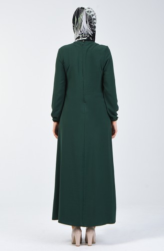 Emerald Green Hijab Dress 0050-10