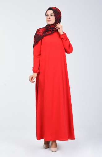 Rot Hijab Kleider 0061-11