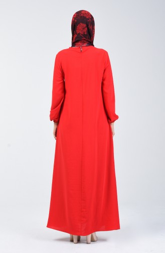 Red Hijab Dress 0061-11