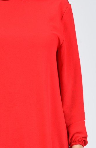 Kleid mit elastischer Arm aus Aerobin Stoff 0061-11 Rot 0061-11