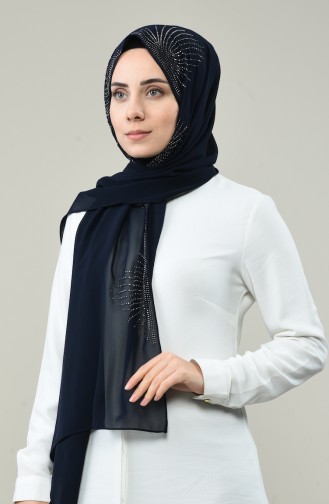 Navy Blue Shawl 3153-02