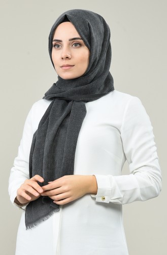 Organic Linen Shawl 3009OK-04 Smoke 3009OK-04