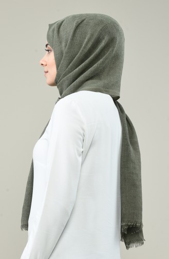 Organic Linen Shawl 3009OK-06 Khaki 3009OK-06