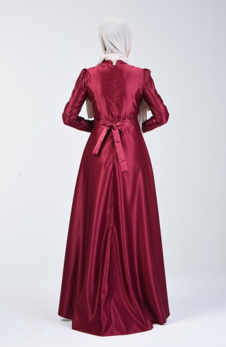 Robe de Soirée en Satin 5093-01 Plum 5093-01