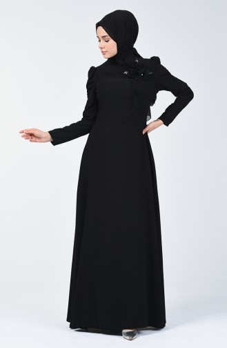 Schwarz Hijab-Abendkleider 7002-02