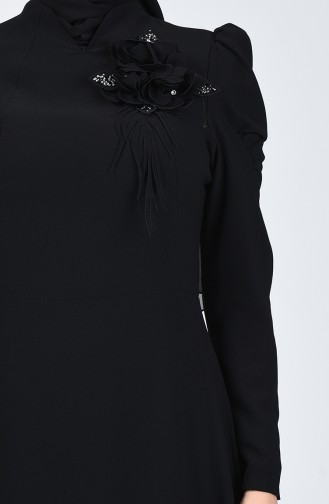 Schwarz Hijab-Abendkleider 7002-02