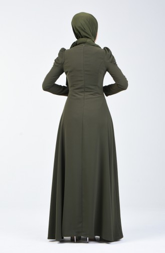 Khaki Hijab-Abendkleider 7002-03