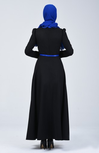 Robe Col Bébé 7260-01 Noir Bleu Roi 7260-01