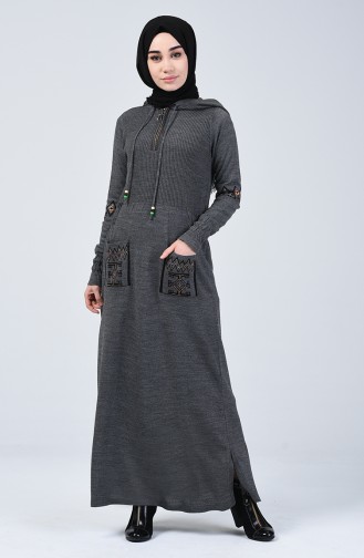 Rauchgrau Hijab Kleider 2179A-06