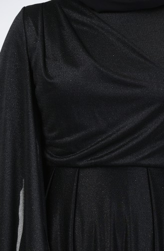 Grösse Grosse Silbriges Abendkleid 1012-02 Schwarz 1012-02