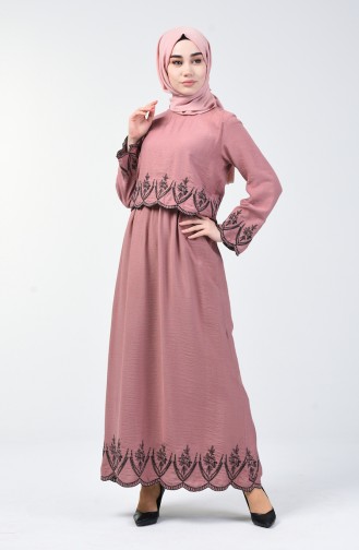 Dusty Rose İslamitische Jurk 6034-03