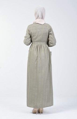 Green Hijab Dress 6038-02