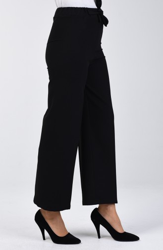 Pantalon Large Taille Élastique 1995-01 Noir 1995-01