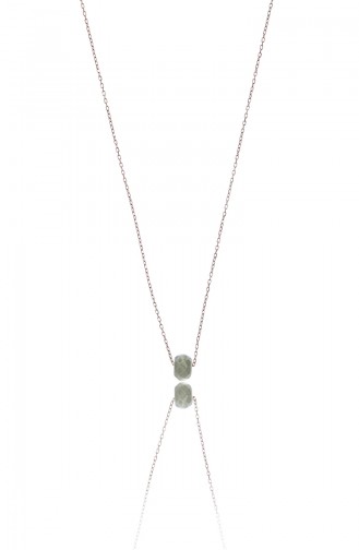 Collier Facette en Pierre Naturelle en Argent Sterling 925 P2164 Coloré 2164