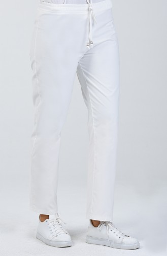 Elastic waist Pants 3131-01 white 3131-01