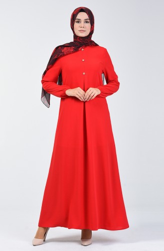 Red Hijab Dress 0050-12