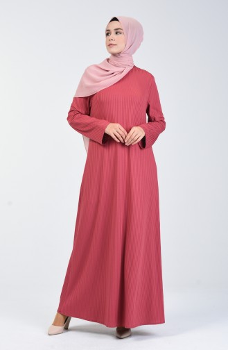 فستان وردي فاتح 0069-03