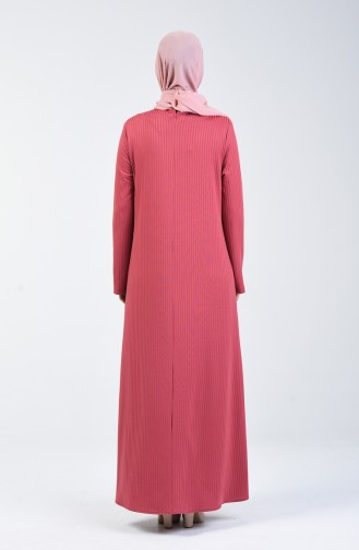 فستان وردي فاتح 0069-03