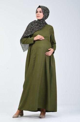 Grün Hijab Kleider 8147-02