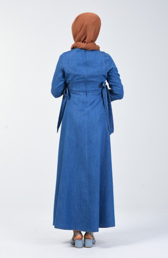 Light Navy Blue Hijab Dress 5292-03