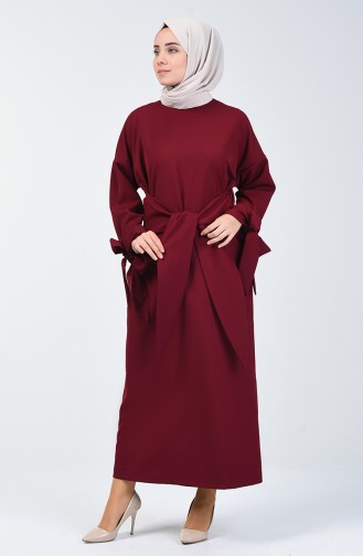 Front Tie Dress 0051-03 Damson 0051-03