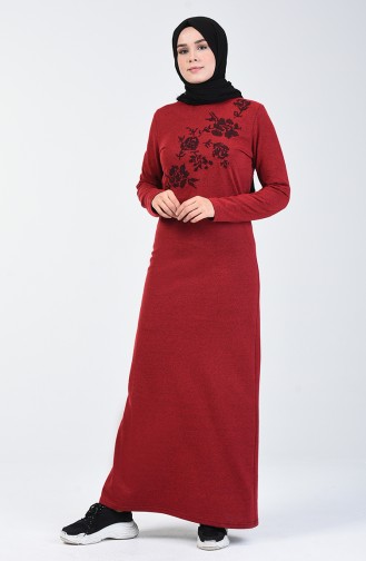 فستان أحمر كلاريت 3115-10