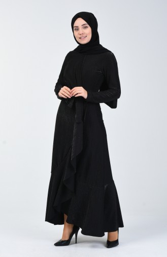 Schwarz Hijab Kleider 5116-03