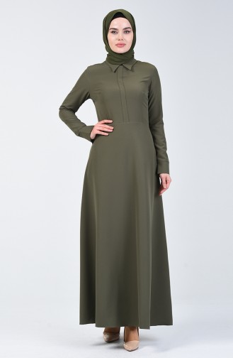Khaki Hijab Kleider 301328-01