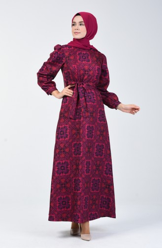 Robe à Motifs Ethnique  60089-2 Pourpre 60089-2