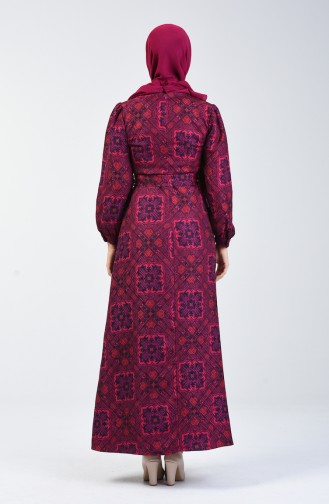 Lila Hijab Kleider 60089-2