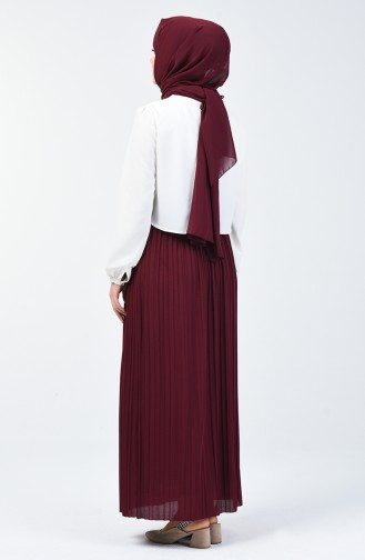 Claret Red Skirt 1046-08