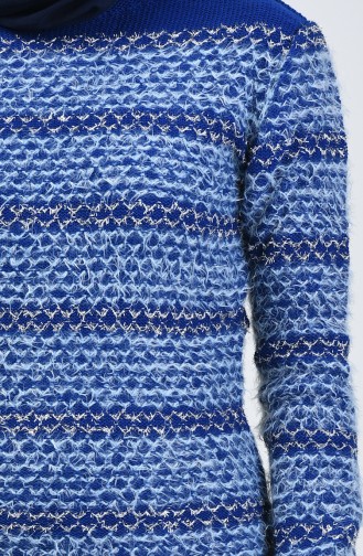 Pull Tricot à Paillettes 1069-05 Bleu Roi 1069-05