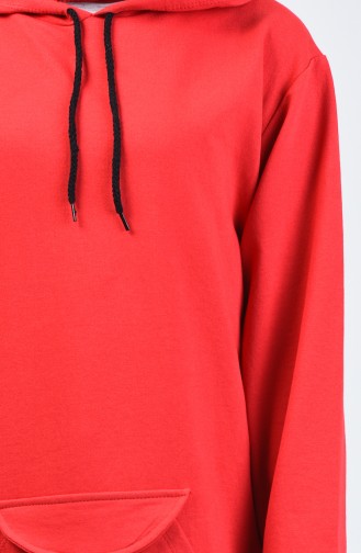 İki İplik Sweatshirt 2237-10 Kırmızı 2237-10