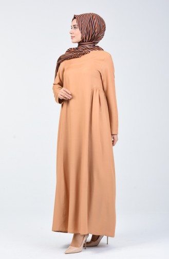 Sefamerve Hamile Elbise 8147-01 Koyu Vizon