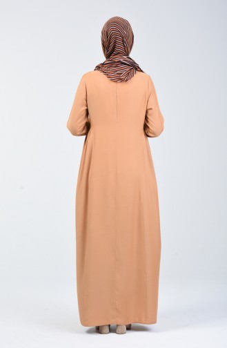 Dunkel-Nerz Hijab Kleider 8147-01