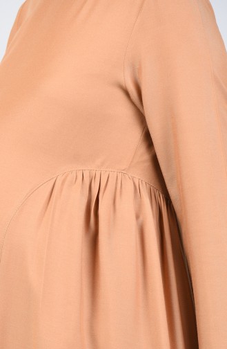 فستان بيج داكن مائل الى الوردي 8147-01