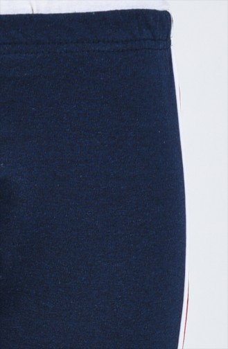 Pantalon de Survêtement à Rayures 9000A-03 Bleu Marine 9000A-03