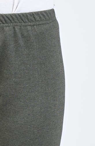 Pantalon de Survêtement à Rayures 9000B-03 Khaki 9000B-03