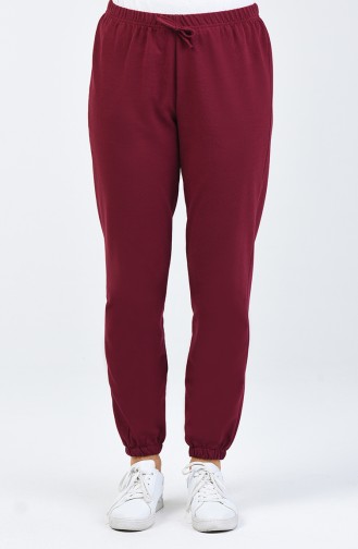 Beli Lastikli Jogger Eşofman Altı 1558-03 Bordo