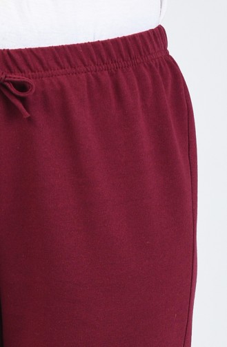 Beli Lastikli Jogger Eşofman Altı 1558-03 Bordo