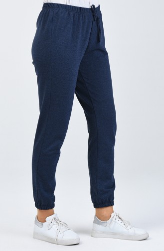 Beli Lastikli Jogger Eşofman Altı 1558-05 İndigo 1558-05