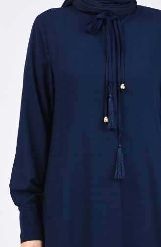 Abaya Détail Franges 6756A-03 Bleu Marine 6756A-03