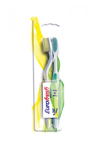 Farmasi Eurofresh 2 Brosses à Dents Jaune et Vert Medium	 9700789 9700789