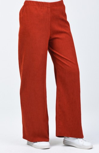 Corded Flared Pants 0267-06 Brick Red 0267-06
