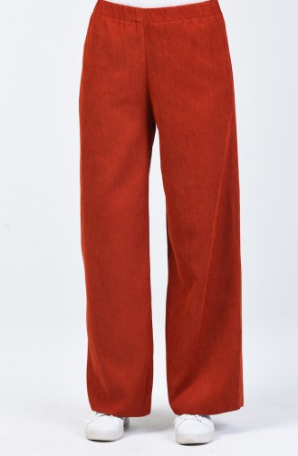 Corded Flared Pants 0267-06 Brick Red 0267-06